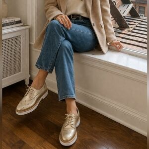 Zara Woman Gold Shoes